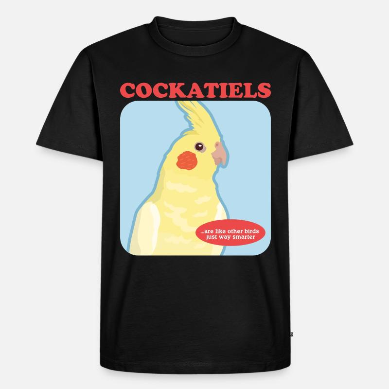 Nymphensittiche Vogelbesitzer Geschenk - Männer Premium Bio T-Shirt - Schwarz