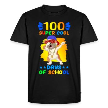 100 School Days School Students Children Gift - Men's Premium Organic T-Shirt - black - Front - Nico (187cm)