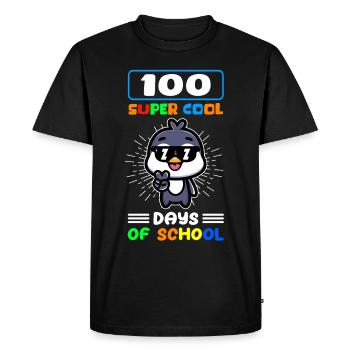 100 School Days School Kids Student Gift - Men's Premium Organic T-Shirt - black - Front - Nico (187cm)