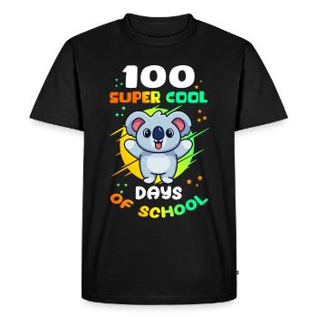 100 School Days Kids School Student Gift - Men's Premium Organic T-Shirt - black - Front - Nico (187cm)