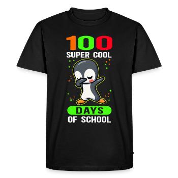 100 School Days School Kids School Gift - Men's Premium Organic T-Shirt - black - Front - Nico (187cm)