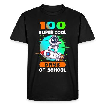 100 School Days School School Kids Gift - Men's Premium Organic T-Shirt - black - Front - Nico (187cm)