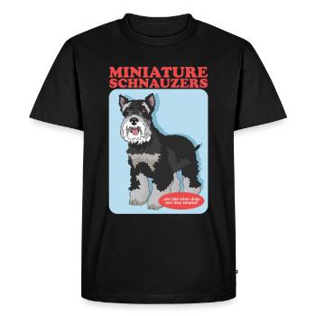Schnauzer miniature propriétaire Schnauzer chiens cadeau - T-shirt Premium bio Homme - noir - Devant - Nico (187cm)