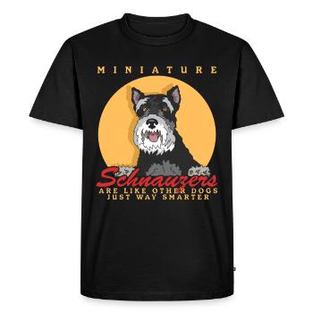 Schnauzer miniature Propriétaire | Cadeau Schnauzer Chien - T-shirt Premium bio Homme - noir - Devant - Nico (187cm)