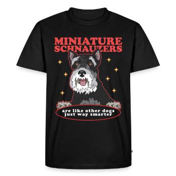 Schnauzer miniature propriétaire Schnauzer chien cadeau - T-shirt Premium bio Homme - noir - Devant - Nico (187cm)