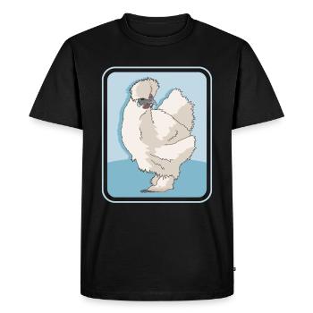 Silk Chicken Silk Chickens Silkie Chickens Cadeau - T-shirt Premium bio Homme - noir - Devant - Nico (187cm)