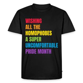 LGBT Pride Month Design for Gay Pride - Men's Premium Organic T-Shirt - black - Front - Nico (187cm)