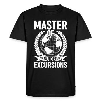 Master of guided excursions - Men's Premium Organic T-Shirt - black - Front - Nico (187cm)