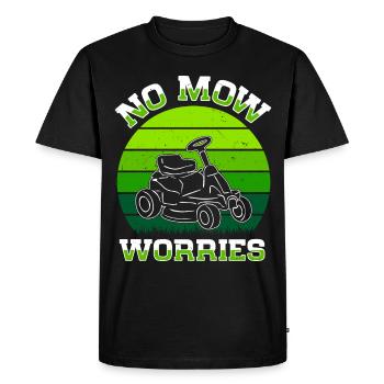 Tonte de pelouse Tondeuses à gazon Jardiniers Horticulture - T-shirt Premium bio Homme - noir - Devant - Nico (187cm)