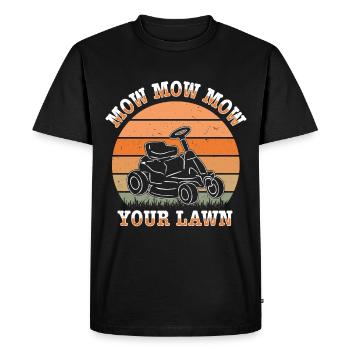 Tonte de pelouse Tondeuses à gazon Jardiniers Horticulture - T-shirt Premium bio Homme - noir - Devant - Nico (187cm)