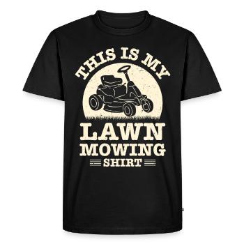 Tonte de pelouse Tondeuses à gazon Jardiniers Horticulture - T-shirt Premium bio Homme - noir - Devant - Nico (187cm)