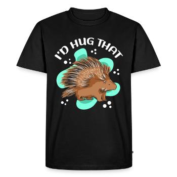 Porcs-épics Cadeau de porc-épic - T-shirt Premium bio Homme - noir - Devant - Nico (187cm)