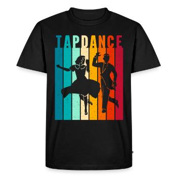 Danseur de claquettes Chaussures de danse à claquettes Instructeur de danse à claquettes - T-shirt Premium bio Homme - noir - Devant - Nico (187cm)