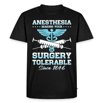 Anesthesiologist Anesthesia Anesthesiology Anesthesiologist - Men's Premium Organic T-Shirt - black - Front - Nico (187cm)