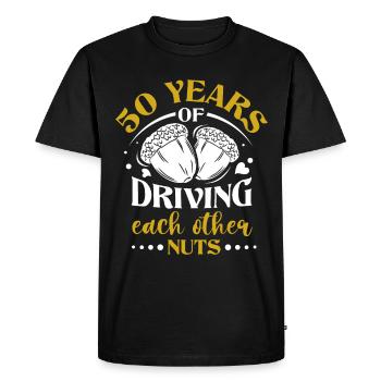 50. Wedding Anniversary Husband Wife Marriage Relationship - Men's Premium Organic T-Shirt - black - Front - Nico (187cm)