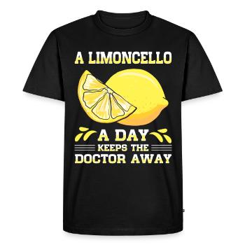 Italian limoncello lover - Men's Premium Organic T-Shirt - black - Front - Nico (187cm)