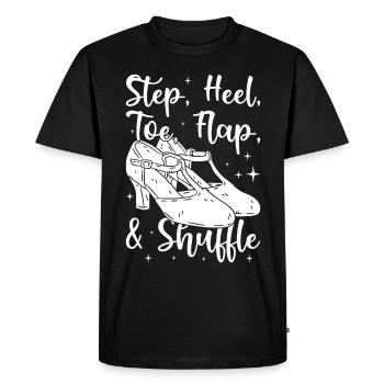 Danseur de claquettes Chaussures de danse à claquettes Instructeur de danse à claquettes - T-shirt Premium bio Homme - noir - Devant - Nico (187cm)