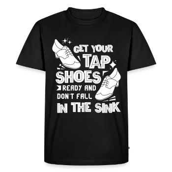 Danseur de claquettes Chaussures de danse à claquettes Instructeur de danse à claquettes - T-shirt Premium bio Homme - noir - Devant - Nico (187cm)