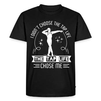 Claquettes Claquettes Chaussures de claquettes Instructeurs de claquettes - T-shirt Premium bio Homme - noir - Devant - Nico (187cm)
