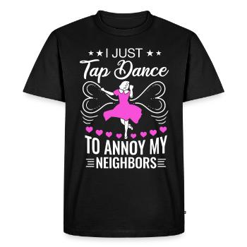 Danseur de claquettes Chaussures de danse à claquettes Instructeur de danse à claquettes - T-shirt Premium bio Homme - noir - Devant - Nico (187cm)