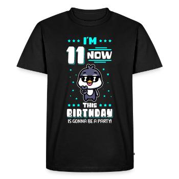 11th Birthday 11 Year Old Gift - Men's Premium Organic T-Shirt - black - Front - Nico (187cm)