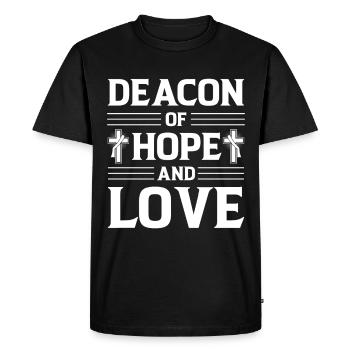 Église Diacre Religion Foi chrétienne Église - T-shirt Premium bio Homme - noir - Devant - Nico (187cm)