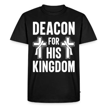 Église Diacre Religion Foi chrétienne Église - T-shirt Premium bio Homme - noir - Devant - Nico (187cm)