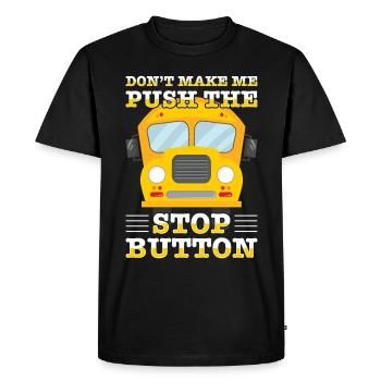 Moniteur d’autobus scolaire Transport scolaire des préposés aux autobus - T-shirt Premium bio Homme - noir - Devant - Nico (187cm)
