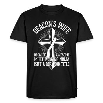 Église Diacre Religion Foi chrétienne Église - T-shirt Premium bio Homme - noir - Devant - Nico (187cm)