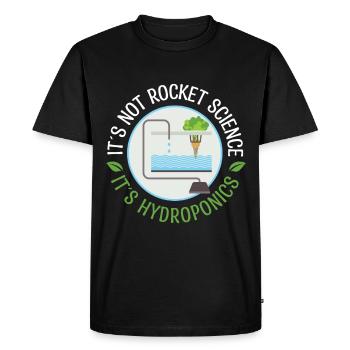Hydrophonics Farmer Horticulture Agriculture - Men's Premium Organic T-Shirt - black - Front - Nico (187cm)