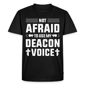 Église Diacre Religion Foi chrétienne Église - T-shirt Premium bio Homme - noir - Devant - Nico (187cm)