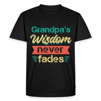 Meilleur grand-père de tous les temps Grand-père - T-shirt Premium bio Homme - noir - Devant - Nico (187cm)