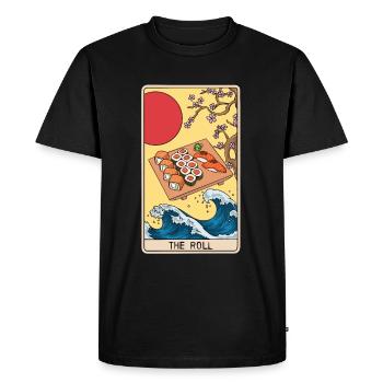 Tarot Card Reader Sushi Lover Sushi Eater - Men's Premium Organic T-Shirt - black - Front - Nico (187cm)