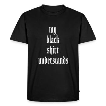 Gothic Aesthetic Soft Grunge Goth Black Dark - Men's Premium Organic T-Shirt - black - Front - Nico (187cm)