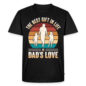 Best dad ever. Paternity-daddy-dad, - Men's Premium Organic T-Shirt - black - Front - Nico (187cm)
