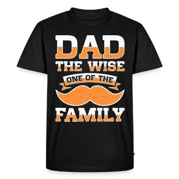 Meilleur père de tous les temps Paternité Papa Papa - T-shirt Premium bio Homme - noir - Devant - Nico (187cm)