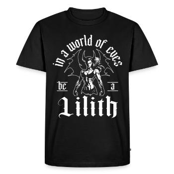 Lilith, Démon, Gothique, Mythologie, Folklore, - T-shirt Premium bio Homme - noir - Devant - Nico (187cm)