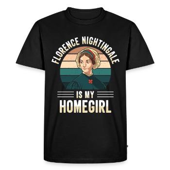 Nurse Florence Nightingale Medical - Men's Premium Organic T-Shirt - black - Front - Nico (187cm)