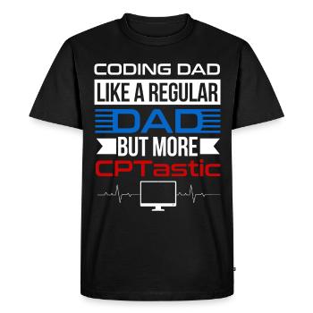 Medical Coder Profession Medical - Men's Premium Organic T-Shirt - black - Front - Nico (187cm)