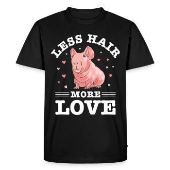 hairless guinea pig, skinny pig, - Men's Premium Organic T-Shirt - black - Front - Nico (187cm)
