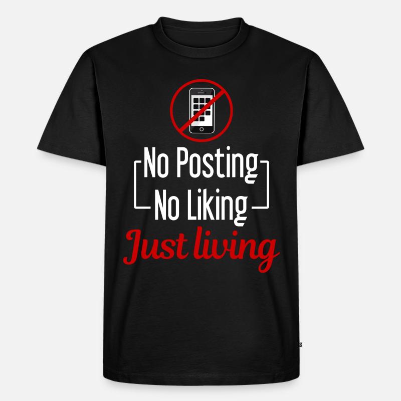 Technologiepause, Bildschirmfreie Zeit, Offline, - Männer Premium Bio T-Shirt - Schwarz