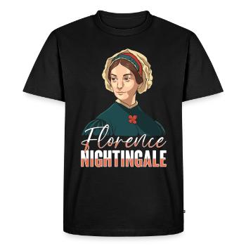 Nurse Florence Nightingale Medical - Men's Premium Organic T-Shirt - black - Front - Nico (187cm)