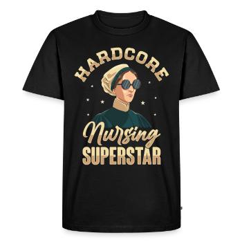 Nurse Florence Nightingale Medical - Men's Premium Organic T-Shirt - black - Front - Nico (187cm)