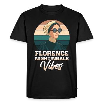 Nurse Florence Nightingale Medical - Men's Premium Organic T-Shirt - black - Front - Nico (187cm)