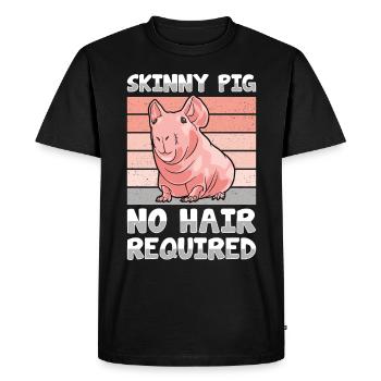 Hairless guinea pig Skinny piggy - Men's Premium Organic T-Shirt - black - Front - Nico (187cm)