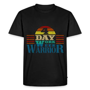 Job Profession Work Four-day week Office - Men's Premium Organic T-Shirt - black - Front - Nico (187cm)