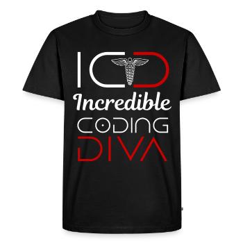 Medical Coder Profession Medical - Men's Premium Organic T-Shirt - black - Front - Nico (187cm)