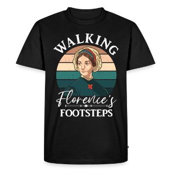 Nurse Florence Nightingale Medical - Men's Premium Organic T-Shirt - black - Front - Nico (187cm)