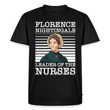 Nurse Florence Nightingale Medical - Men's Premium Organic T-Shirt - black - Front - Nico (187cm)