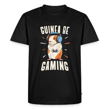 Guinea Pig Video Game Player Console Gamer - Men's Premium Organic T-Shirt - black - Front - Nico (187cm)